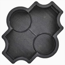 Форма для брусчатки Клевер рельеф шагрень В