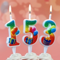 Свеча тортовая "С подарком"