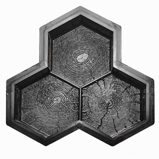 [T0994-40] Форма для  тротуарной плитки Соты дерево Т