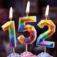 Свеча тортовая "Разноцветные" на шпажке