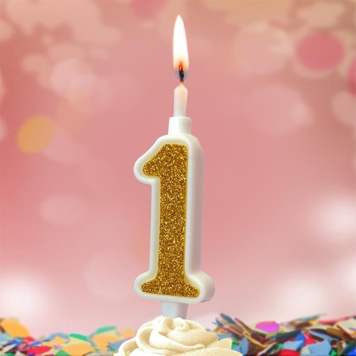 Свеча тортовая "Мне 1 годик" Суперблеск